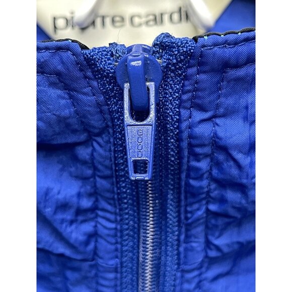 Vintage 90s PIERRE CARDIN Windbreaker Track Jacket Nylon Blue Black White XL - Picture 5 of 10